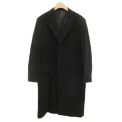 noumi ノウミ 野海 Fukaki Woollen Textile 深喜毛織 カシミヤ100% チェスター コート ロング メルトン 1 黒 ブラック /JS ■GY42