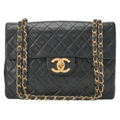 CHANEL シャネル チェーンショルダーバッグ デカマトラッセ 34cm シングルフラップ ラムスキン 黒 （ゴールド金具） レディース バッグ レディース【中古】【送料無料】