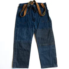 【美品】45R【908ヨットットパンツ】 デニム パッチワーク サスペンダー パンツ フォーティーファイブ 45rpm 26030260のサムネイル