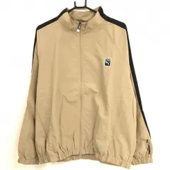 【新品】プーマ×レノマ ナイロンジャケット ベージュ×黒 メッシュ裏地 袖ライン メンズ XL ゴルフウェア 2024年モデル PUMA