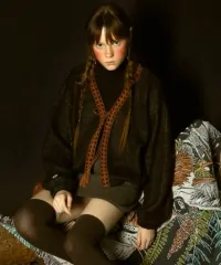 シティーブリーズ 20 f/w タッセル トリミング カーディガン