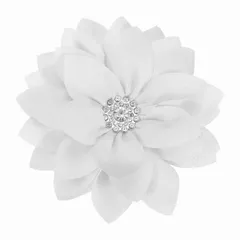 【在庫処分】女性用優雅な花ブローチピン ウェディングパーティーギフトスーツ服帽子ドレス コートアクセサリー用布フラワーフローラルクリス PATIKIL タルブローチラ ペルピン グレー