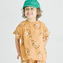 《新品》ワイドノースリーブ ストレッチTシャツ 110 120㎝ p.premier 子供服 総柄 P307045