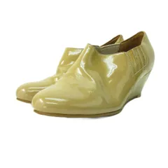 コールハーン COLE HAAN パンプス シューズ チャンキーヒール エナメルレザー 6B 23.0cm ベージュ 0918 ■YHS4