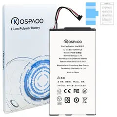 『大容量』For Sony PlayStation Vita PCH-1000【SP65M前期型】 バッテリー 単品 交換ビデオ 2400mAh 増量8.6%PSE準拠 Kospaoo/iPower 互換Li-ionBattery 交換修理