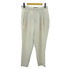 グリーンレーベルリラクシング ユナイテッドアローズ green label relaxing パンツ スラックス テーパード ジップフライ 38 ベージュ系 1024 ■YHS6