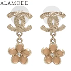 CHANEL(シャネル) ココマーク スイング フラワー ピアス メタル(GP) ラインストーン ピアス アクセサリー ジュエリー 花モチーフ ベージュ ゴールド金 レディース 40802183759【中古】【アラモード】