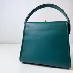 ✨Bランク COACH コーチ ワンショルダーバッグ ハンドバッグ ターンロック スムース レザー グリーン 「15EL」