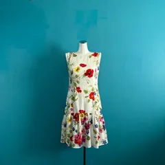 997 blugirl Blumarine ブルーガール　ブルマリン　花柄 ドレス ワンピース サイズ38 エレガント　ノースリーブのサムネイル
