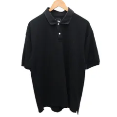 ザノースフェイス THE NORTH FACE ポロシャツ 半袖 ロゴ刺繡 黒 ブラック XL ■IBO90