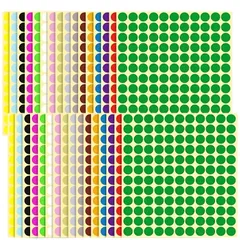 【在庫処分】丸シール カラーラベル ステッカー 16色セット 32シート 4224片 13mm 分類 ラベル タックシール 丸型 オフィス 学校 整理収納 NYANDELMO ND-0186-R04-13mm