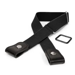 【人気商品】[革ICHI] ゴムベルト キッズ ベルト 子供用 バックルなしベルト ボタン改良 「調節可能なフリーサイズ！トイレもラクラク」