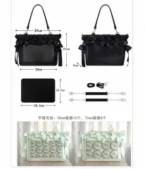 リボンフリル 痛バッグ ブラック コンサート バッグ バッジ 未使用