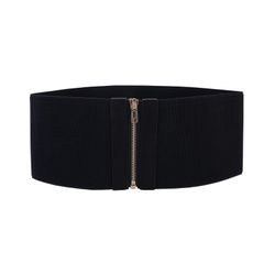 [Stock Clearance Sale] [Harujio] Elastic Belt, Wide Belt, Zipper, Wide Belt, Waist Belt, Corset Belt, Sash Belt, Women's Belt, Elastic, Zipper Belt
