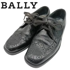 BALLY　バリー　ウィングチップ　ドレスシューズ　レザー　5 1/2 E　24.5cm　614231　ブラック　レザー　ビジネスのサムネイル