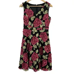 GRACE CONTINENTAL(グレースコンチネンタル) ワンピース サイズ38 M レディース美品  - ダークネイビー×レッド×マルチ