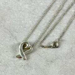 美品 Tiffany&Co. ティファニー ラビングハート ネックレス ペンダント シルバー 925 シルバー 銀色 メンズ レディース ユニセックス