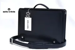 【定価5万600円】新品 mila schon【ニュートレノ】2WAY レザーショルダーバッグ 299151 ネイビー ミラショーン IKETEIのサムネイル