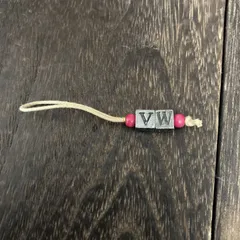 VW キーホルダー チャーム ストラップ　キューブビーズ　レトロ