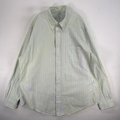 古着 ブルックスブラザーズ Brooks Brothers 長袖シャツ ストライプ 胸ポケ REGENT XL  グリーン系 マルチカラー メンズ