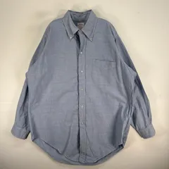 古着 60's～70's/60年代～70年代 ヴィンテージ ブルックスブラザーズ Brooks Brothers 長袖シャツ 6ボタン ボタンダウン Makers L  ブルー系 無地 メンズ