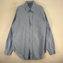 古着 60's～70's/60年代～70年代 ヴィンテージ ブルックスブラザーズ Brooks Brothers 長袖シャツ 6ボタン Makers ボタンダウン M  ブルー系 無地 メンズ