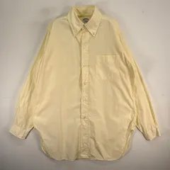 古着 60's～70's/60年代～70年代 ヴィンテージ ブルックスブラザーズ Brooks Brothers 長袖シャツ 6ボタン Makers ボタンダウン  イエロー系 無地 メンズ