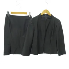 ロペ ROPE セットアップ ジャケット スカート ウール ひざ丈 9 グレー 1008