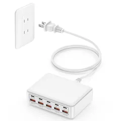 Viviber USB 充電器 10ポート 合計70W 電源タップ USB コンセント タイプ c 充電器 iphone 17 卓上 usbタップ type-c acアダプタ タイプCコンセント USB-C電源アダプター携帯充電器 iPhone/Andri 0