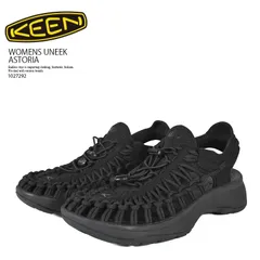KEEN (キーン) WOMENS UNEEK ASTORIA (ウィメンズ ユニーク アストリア) レディース スニーカー サンダル 厚底 水陸両用 スポサン 靴下コーデ キャンプ フェス きれいめ カジュアル アウトドア (オールブラック) 1027292
