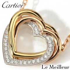 【新品仕上済】 Cartier トリニティ ダイヤモンド イエローゴールド K18YG ハートネックレス 41.0cm レディース 返品OK