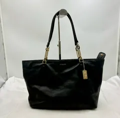 【❗️✨デザインが魅力✨❗️】COACH コーチ レザートートバッグ ブラック F1376-26769 ゴールド金具 カビ汚れあり✨簡易清掃済・現状品✨
