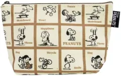 【中古】雑貨 格子柄 化粧ポーチ 「PEANUTS(SNOOPY)」