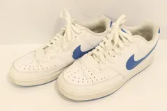 【中古】 NIKE メンズスニーカー 26 COURT VISION スニーカー NIKE 26 白 ホワイト 青 ブルー ロゴ