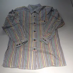 美品  Ladies Fashion  レディースファッション  綿100%  ストライプ  シャツ  長袖  マルチカラー  M-Lサイズ