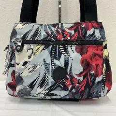 594　Kipling キプリング　ハンドバッグ　トートバッグ　チャーム付き　モンキー　ゴリラ　ボタニカル柄　総柄　レディース　軽量　カジュアル　シンプル　ポケット多数