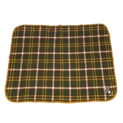 Aquascutum アクアスキュータム ひざ掛け  ベア刺繍/チェック柄    カーキ ユニセックス / 240001193890のサムネイル