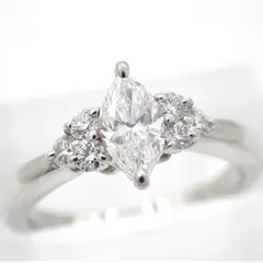 新品仕上げ済 MIKIMOTO ミキモト 0.64ct （0.47ct＋0.17ct） ダイヤモンド ダイヤ マーキスカット マーキス リング 9.5号 Pt950 指輪 ジュエリー プラチナ 4659のサムネイル