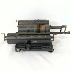 可動品 タイガー計算器 手回し計算機 稀少 刻印あり アンティーク 昭和レトロ ヴィンテージ