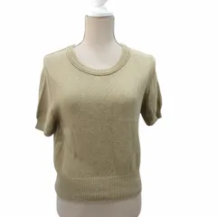 ユナイテッドアローズ UNITED ARROWS 半袖 ニット セーター リネン ベージュ 約S-M ■MET1