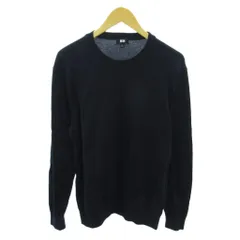 ユニクロ UNIQLO +J 美品 ニット セーター コットン 長袖 紺 ネイビー 1125