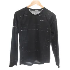 ナイキ NIKE Tシャツ カットソー ドライフィット 長袖 M ブラック ■YHS12 メンズ