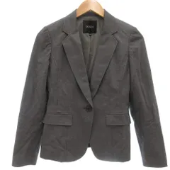 ボッシュ BOSCH スカートスーツ セットアップ テーラードジャケット 36 グレー 無地 テーラードカラー 長袖  /RG ■YHS13