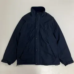 ◆ L.L.Bean エルエルビーン ブルゾン ジップアップナイロンジャケット 裏ボア メンズ ネイビー Mサイズ ヴィンテージ ひざ上丈 古着