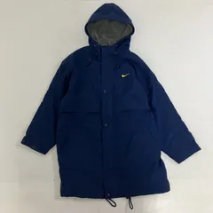 ◆ NIKE ナイキ ブルゾン キッズ Mサイズ(10～12) ベンチコート ネイビー 白タグ アウター スポーツシーン 古着