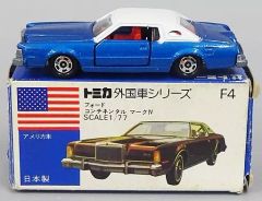 4003)トミカ 青箱 日本製 フォード コンチネンタル ブルー/ホワイト