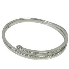 スワロフスキー SWAROVSKI バングル ブレスレット アクセサリー ラインストーン シルバー