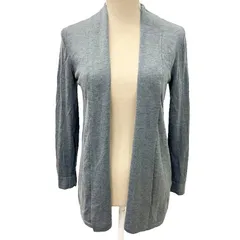 ユナイテッドアローズ UNITED ARROWS ロングカーディガン ニット ウール シルク混 カシミヤ混 灰 グレー 0904