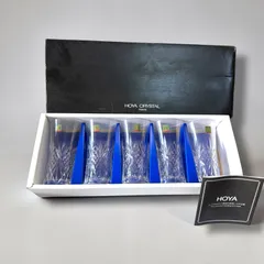 HOYA CRYSTAL ホヤクリスタル ショットグラス 5客セット カットクリスタル 日本製 東京 HOYA Crystal 箱付き 昭和レトロ