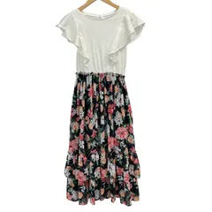 Chesty(チェスティ) ワンピース サイズ0 XS レディース美品  - 白×ピンク×マルチ 半袖/マキシ丈/花柄/フリル